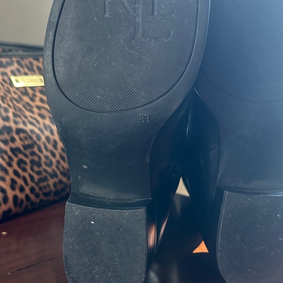 Ralph Lauren Masika Black Leather Riding Boot-8 - Picture 5 of 5